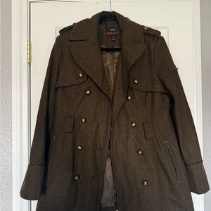Miss sixty m60 vintage y2k Brown Double-Breasted Coat military style large